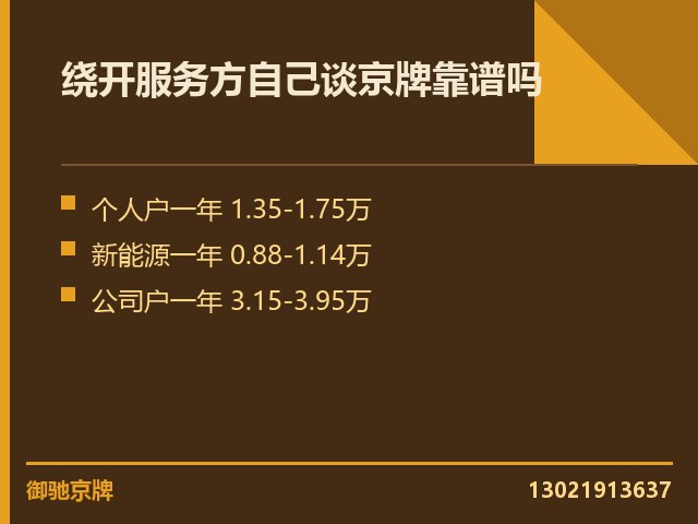 北京牌照月租服务费有没有标准
