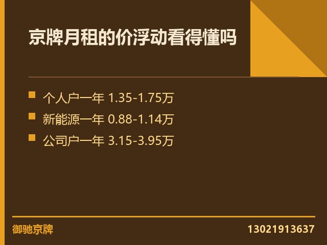 眼下去谈公司京牌月租行情合不合适